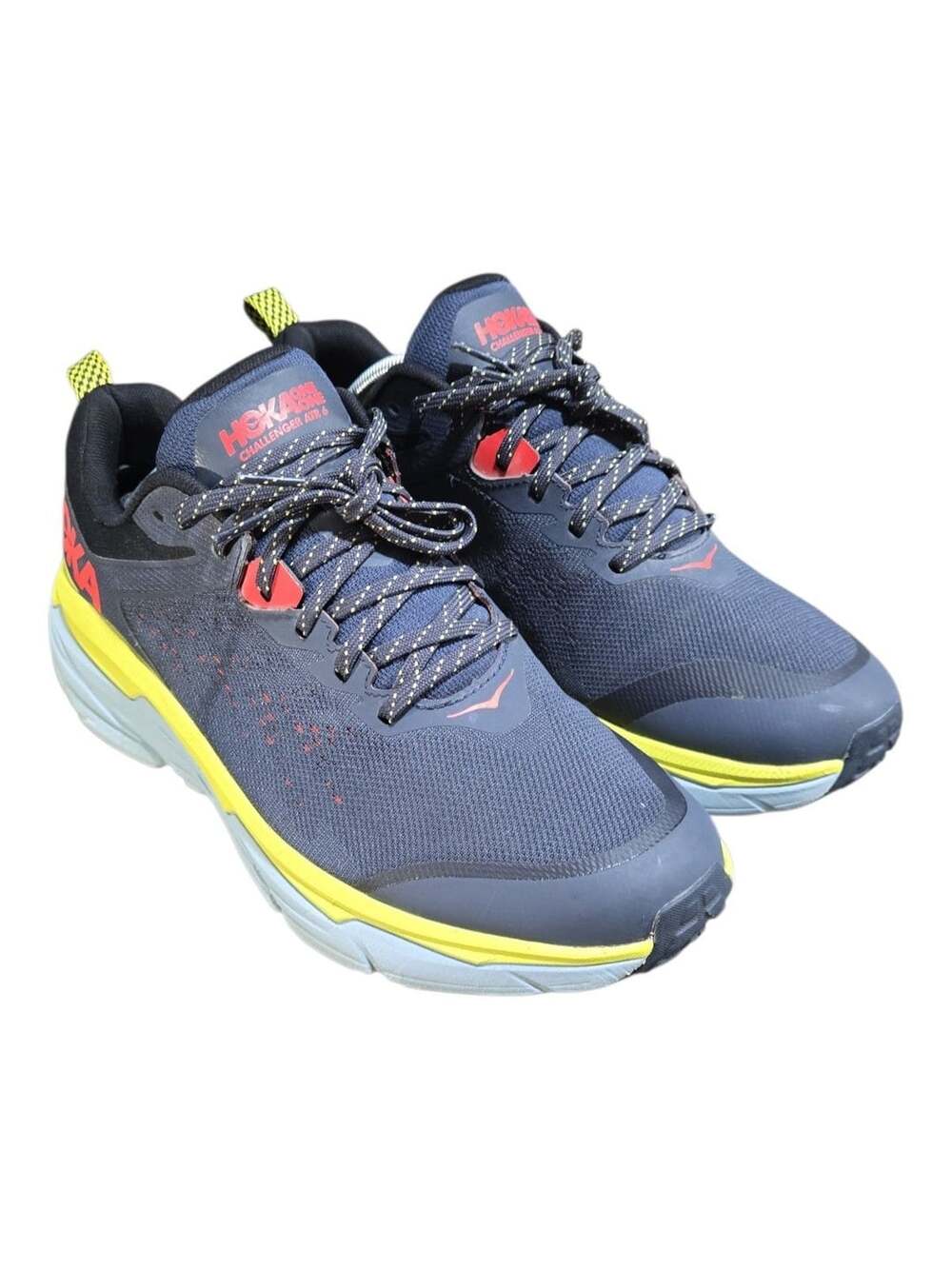 Hoka One One Challenger ATR 6 Trail Running Shoes Blue Yellow Men's Sz 11